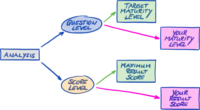 Analysis of the self-assessment result on the question level and the score level