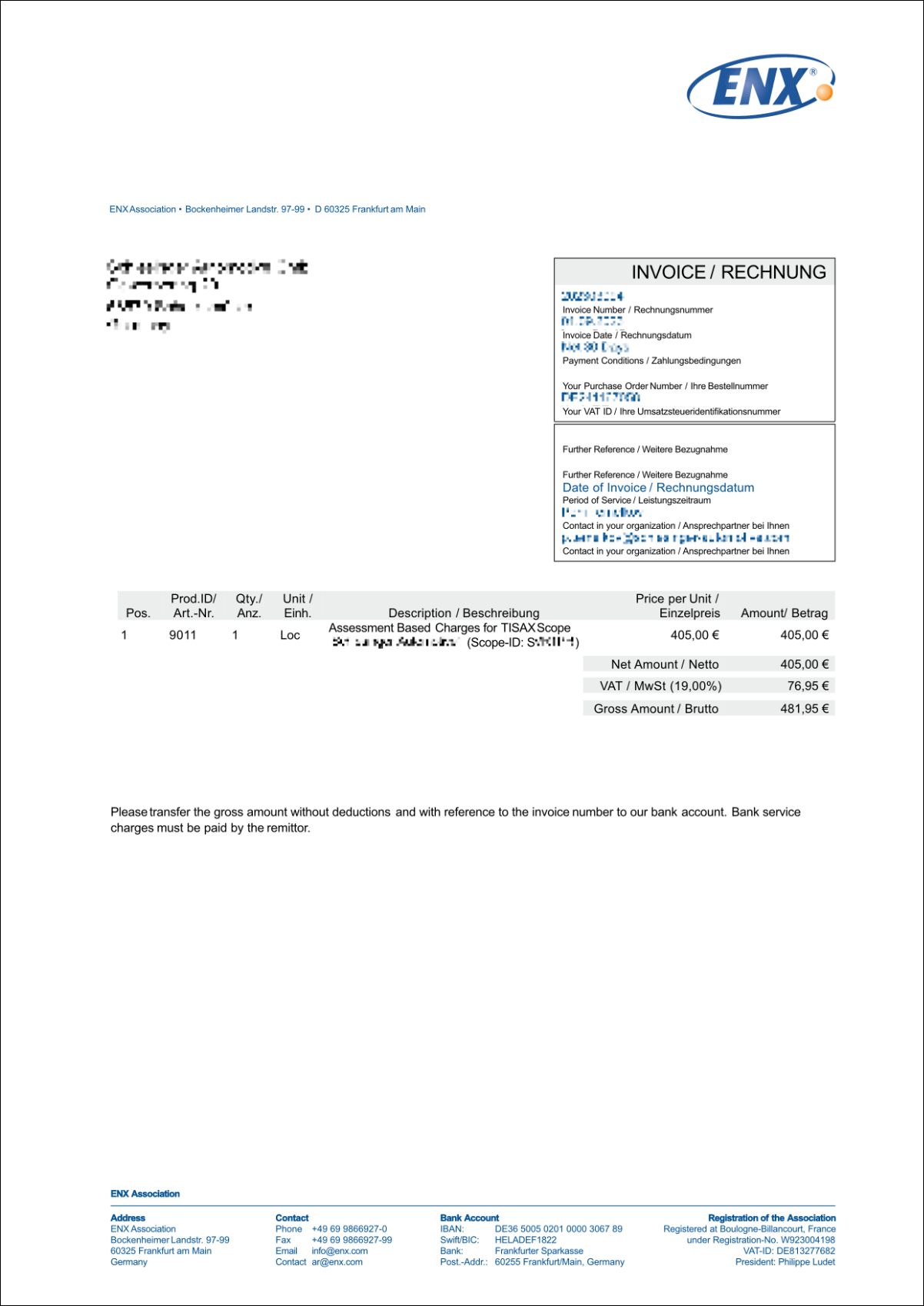 Invoice example